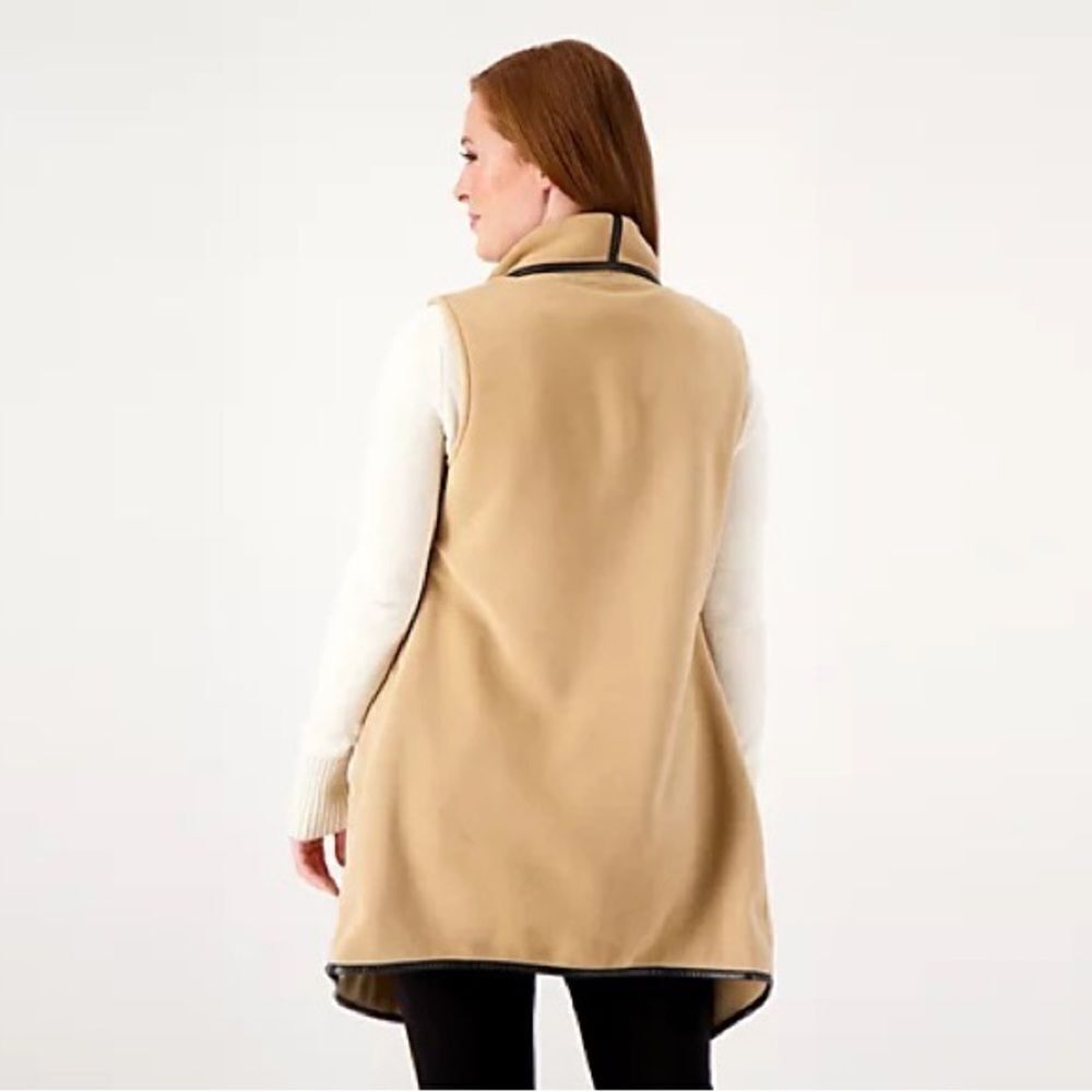 Susan Graver Weekend Polar Fleece Cascade Vest - Picture 2 of 7